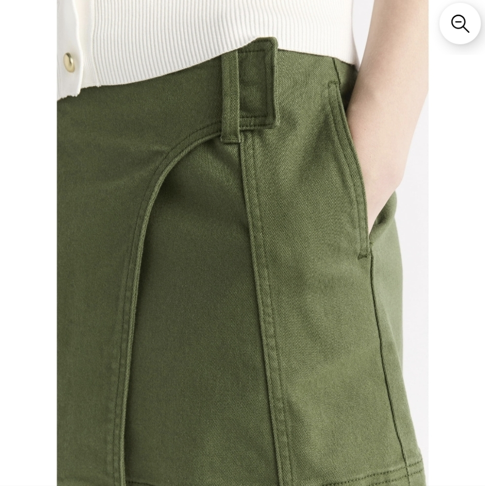 Olive Green Women's Skirt - Picture 3 of 8